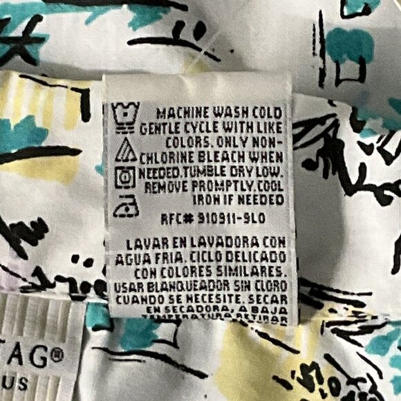 White Stag Top Womens Sz 22/24 Cotton Blend Button Up Vacation Resortwear Travel - Picture 12 of 14